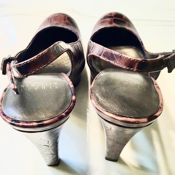 Stuart Weitzman authentic platform heels Preowned crocodile - Picture 10 of 16